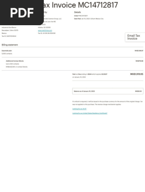 Factura MailChimp- Enero 2023