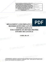 Reglement Concernat L'octroi de Bourses Etudiants Internationaux 2023-2024 Site