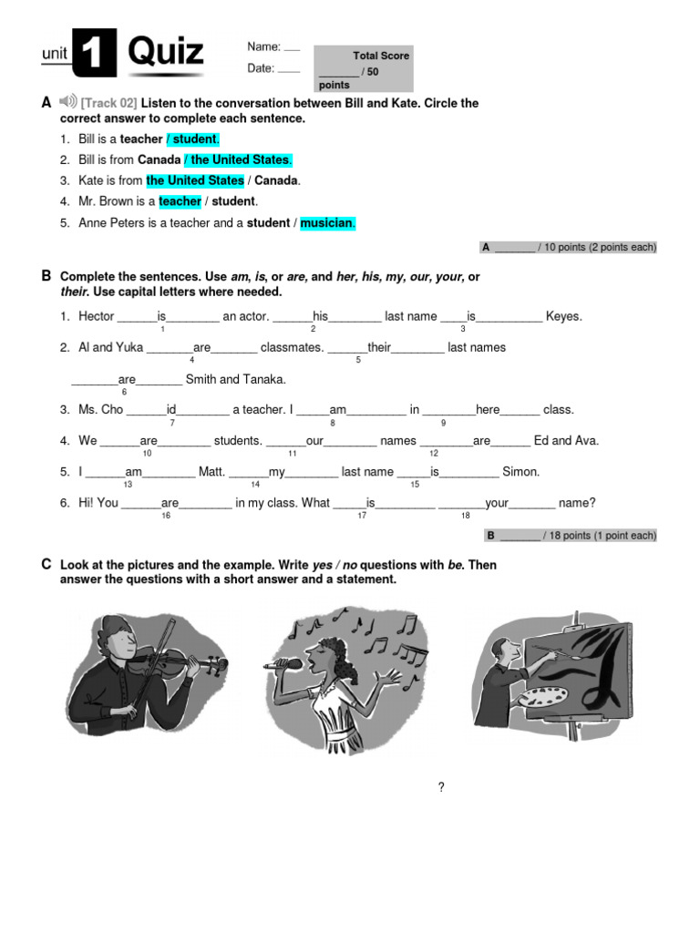 Quiz 1 Level 1 Pdf