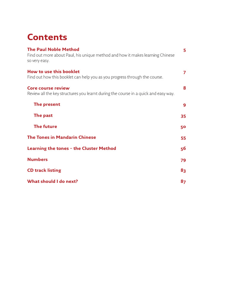 Learn Mandarin Chinese With Paul Noble Downloadable Review Booklet ...