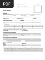 Employee Application Form Vol 3.2