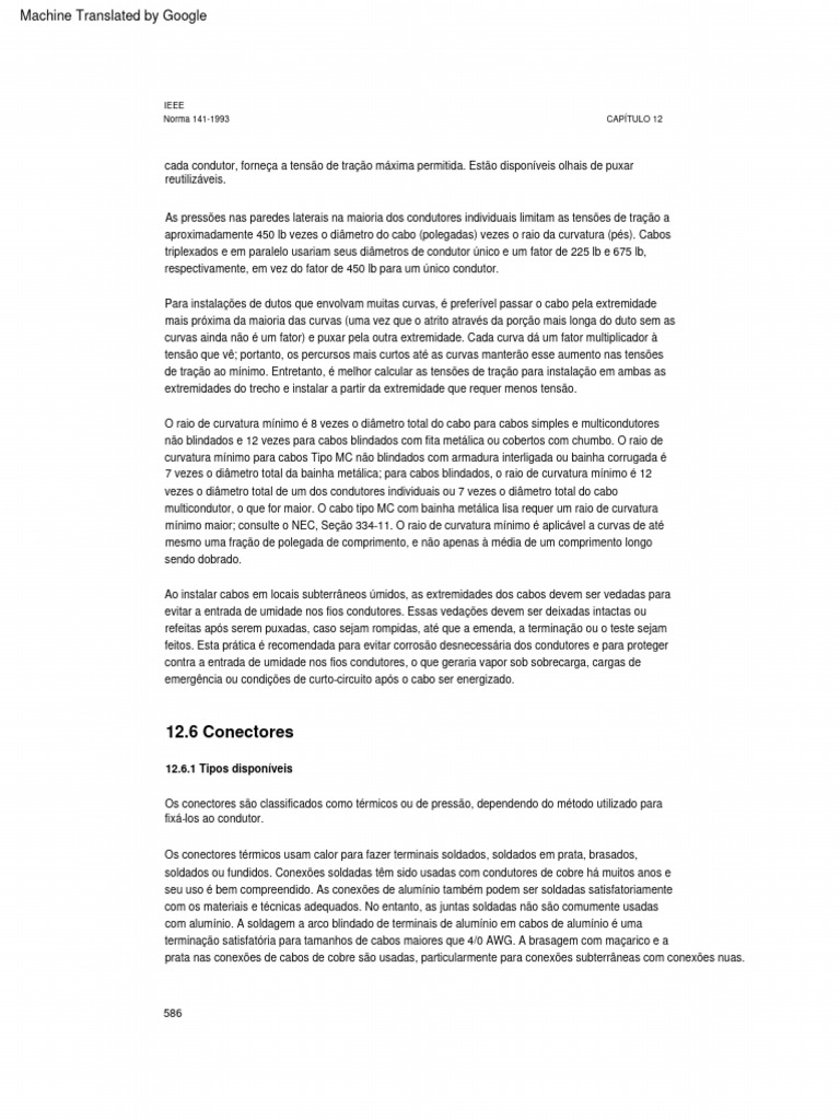 12 6 conectores cap tulo 12 norma 141 1993 ieee pdf corros o