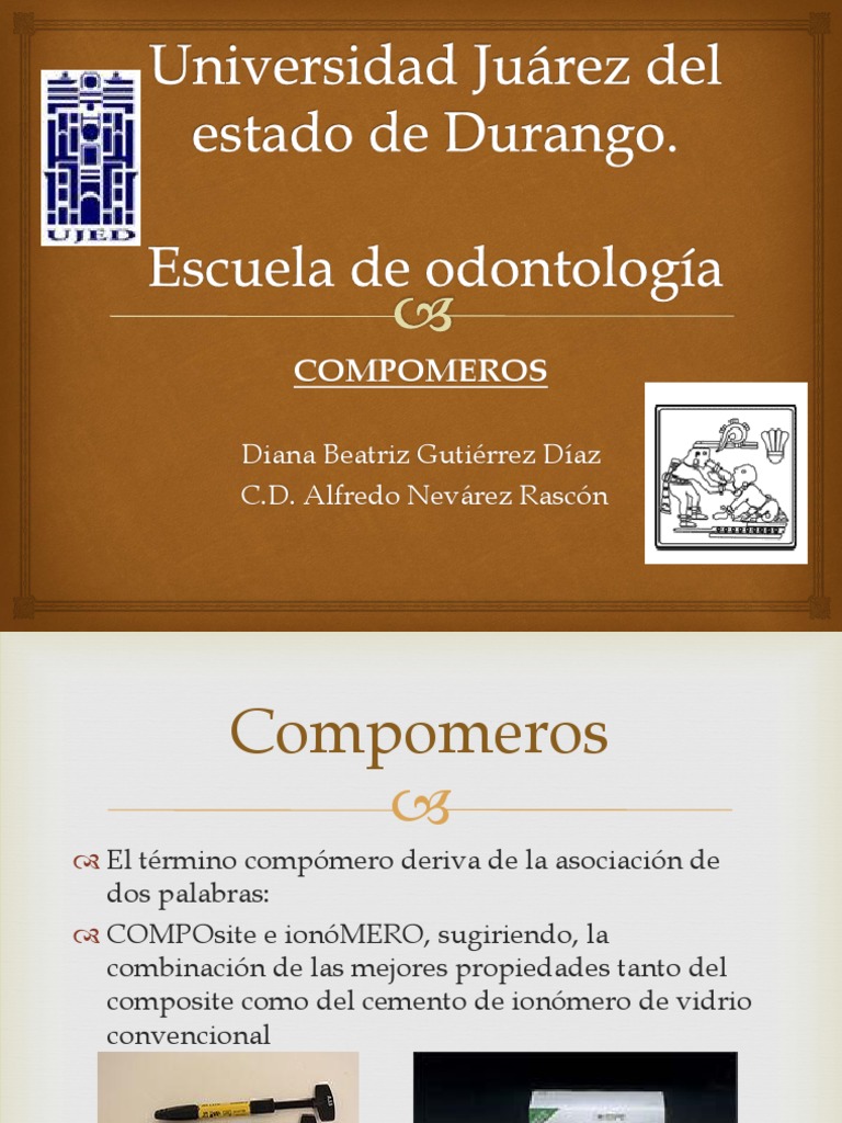 Compomeros Diana GTZ | PDF | Compuesto Dental | Polímeros
