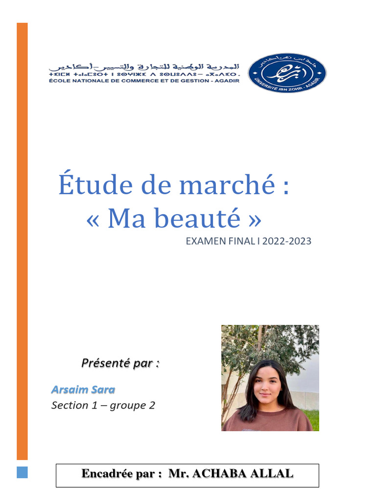 Étude de marché pour 
