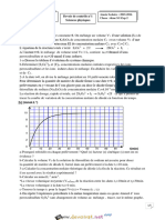 Lycée Athar Sbeitla Prof - Ramzi Rebai. Devoir de Contrôle N 1 Sciences Physiques. (I 2) (Mmol.l - 1) Année Scolaire - Classe - 4ème SC-Exp 2