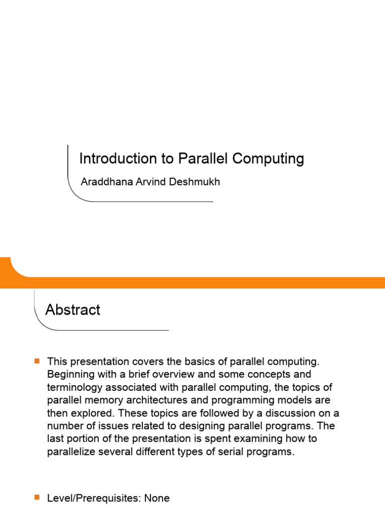 Introduction To Parallel Computing | PDF