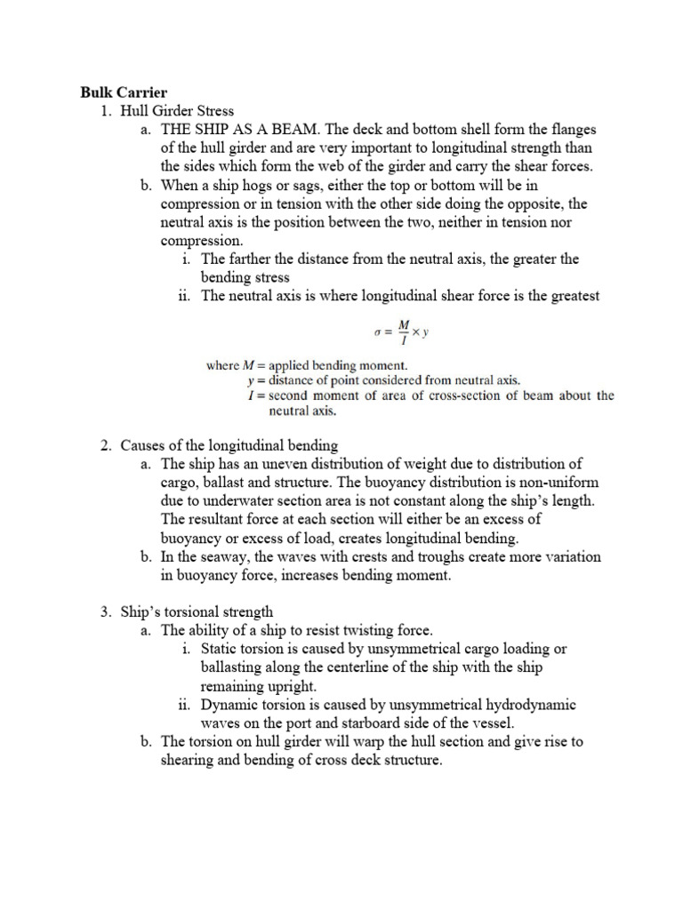 Bulk Carrier Structural Integrity Issues | PDF