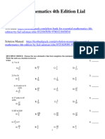 Essential Mathematics 4th Edition Lial Test Bank 1