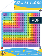 Tablas Del 1 Al 20 Matemovil