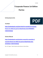 Essentials of Corporate Finance 1st Edition Parrino Test Bank 1