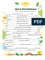 Past simple and past continuous worksheet.