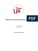 Bisfenol A y Su Presencia en Los Alimentos