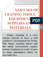 Types and Uses of Ceaning Tools, Equipment