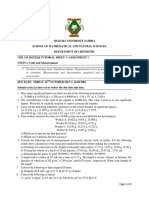 Tutorial Sheet 1 For Che 110 2023-2024 Intake