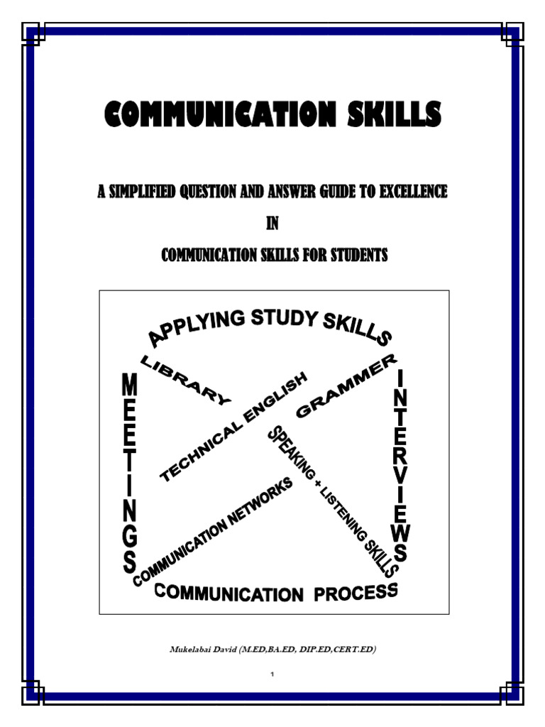 Communication Skills Guide for Students | PDF | Subject (Grammar ...
