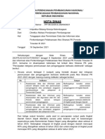 Draft Nodin Tanggapan Permintada Data Dan Informasi Atas Perkembangan Pelaksanaan Aksi Stranas PK Periode Triwulan III 2021