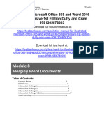 Illustrated Microsoft Office 365 and Word 2016 Comprehensive 1st Edition Duffy Solutions Manual 1