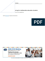 Evaluation of Online Learning For Mathematics Education Students