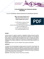 P, M, G RELATO DE EXPERIÊNCIA DE OFICINA DE DESIGN UNIVERSAL