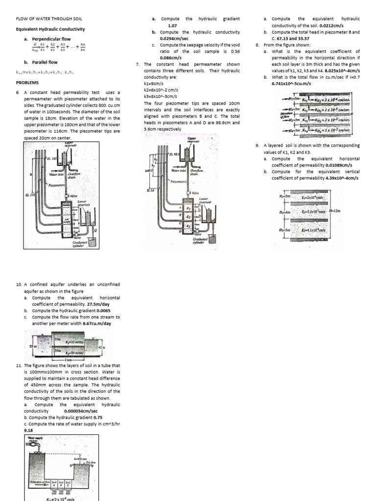 X. FLOW OF WATER THROUGH SOIL II | PDF
