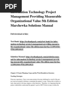 Information Technology Project Management Providing Measurable Organizational Value 5th Edition Marchewka Solutions Manual 1