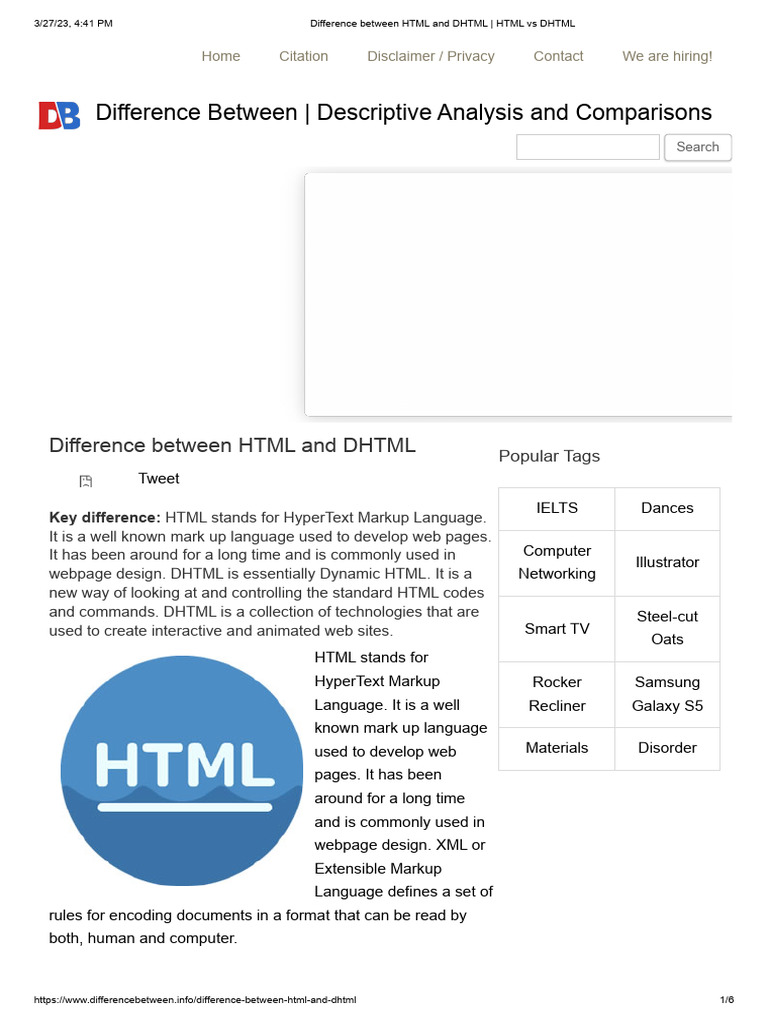 Differentiate Between Html And Dhtml Differentiate Between Html And Dhtml