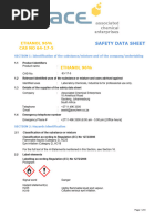 Ethanol 96% MSDS | PDF | Ethanol | Combustion
