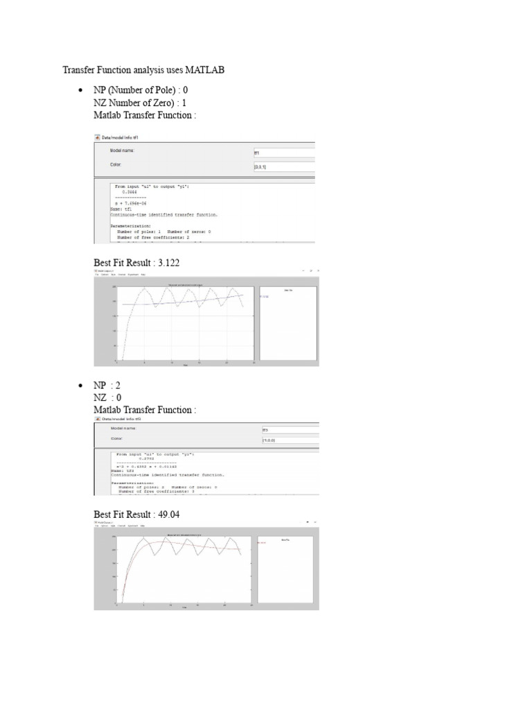 Transfer Function Analysis Uses MATLAB | PDF