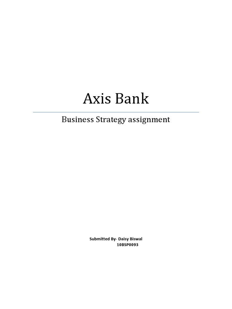Axis Bank BS | PDF | Banks | Market Segmentation