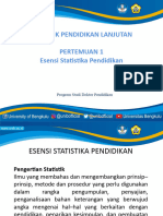 PPT Statistik Pert 1 Esensi Statistik Lanjutan