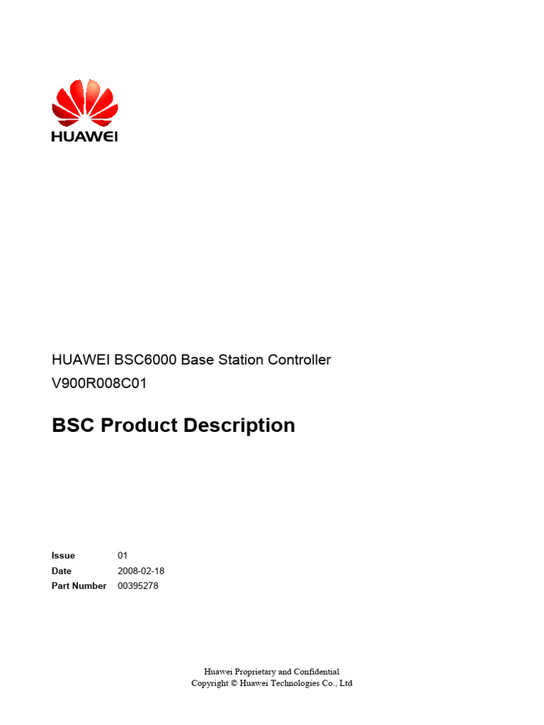 BSC Poduct Description (V900R008C01 - 01) | PDF | Business | Computers