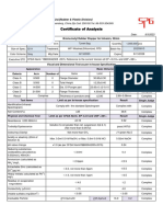 Certificate of Analysis: Shandong Pharmaceutical Glass Co., Ltd. (Rubber & Plastic Division)