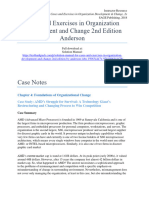 Cases and Exercises in Organization Development and Change 2nd Edition Anderson Solutions Manual 1