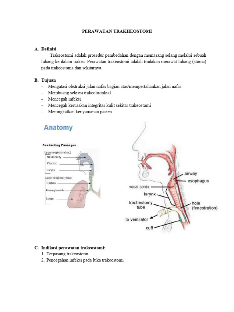Perawatan dan Komplikasi Trakeostomi | PDF