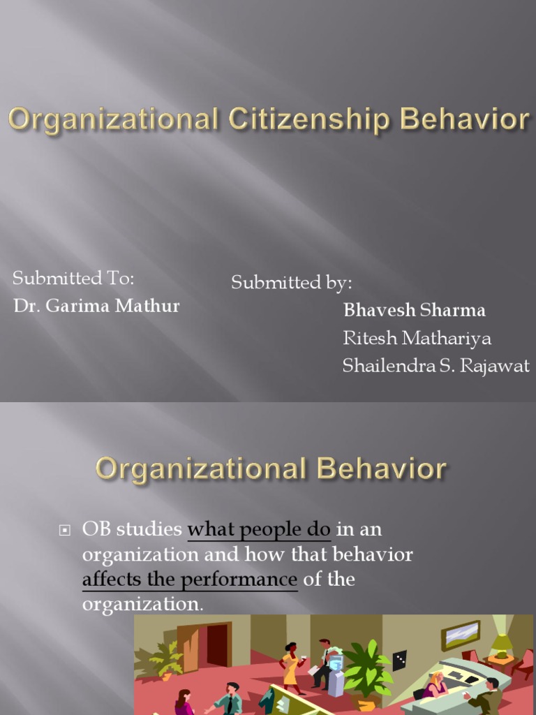 Organizational Citizenship Behavior | PDF