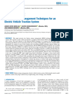 Battery Energy Management Techniques For An Electric Vehicle Traction System