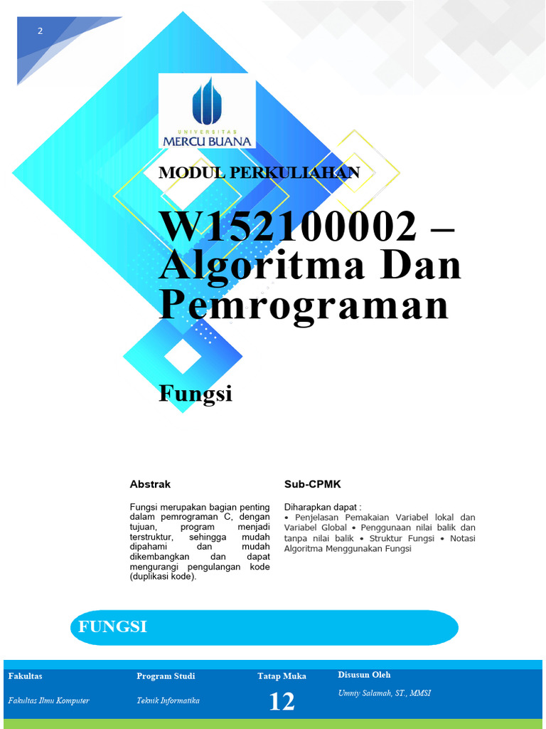Modul 12 Algoritma Dan Pemrograman (OK) | PDF