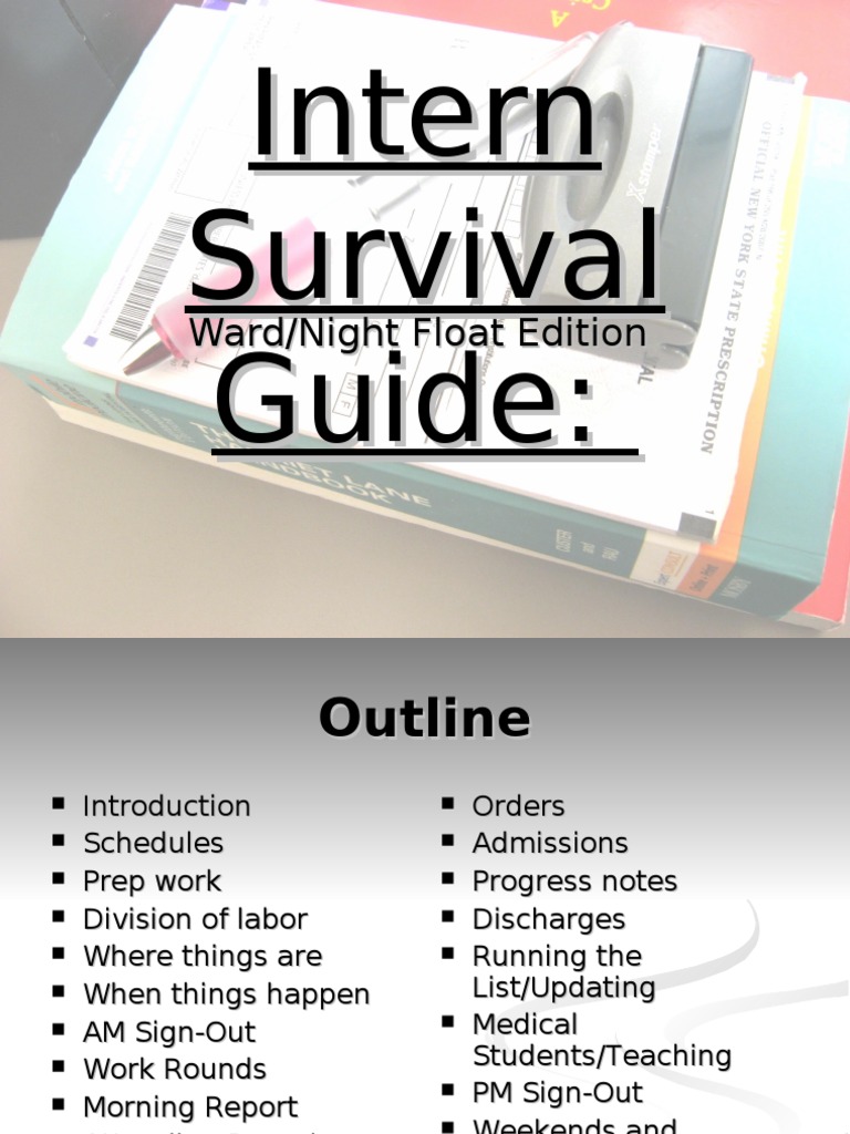 Intern Survival Guide Ward 2 Patient Medical School