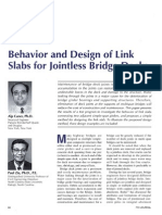 Behavior and Design of Link Slabs For Jointless Bridge Deck