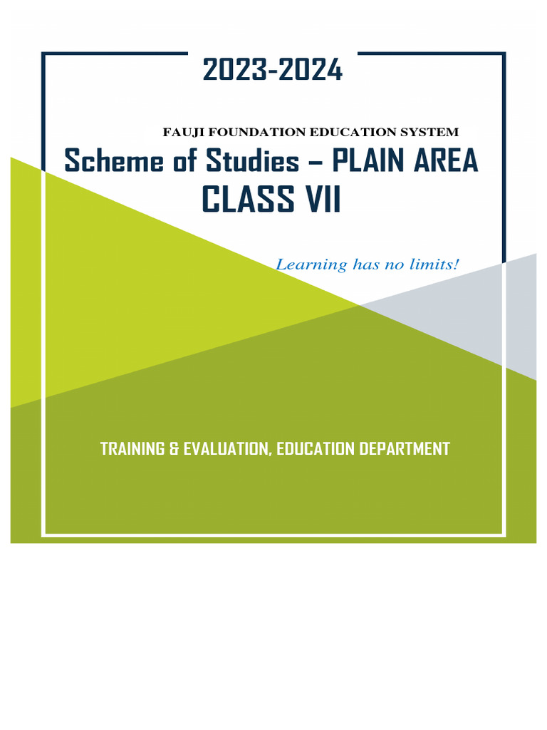 SoS VII - Plain Area 2023-24 | PDF | Reading Comprehension | Vocabulary