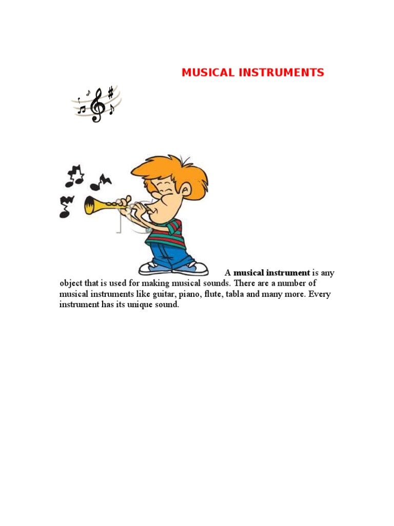 Musical Instruments For Children | PDF | Piano | Tuba