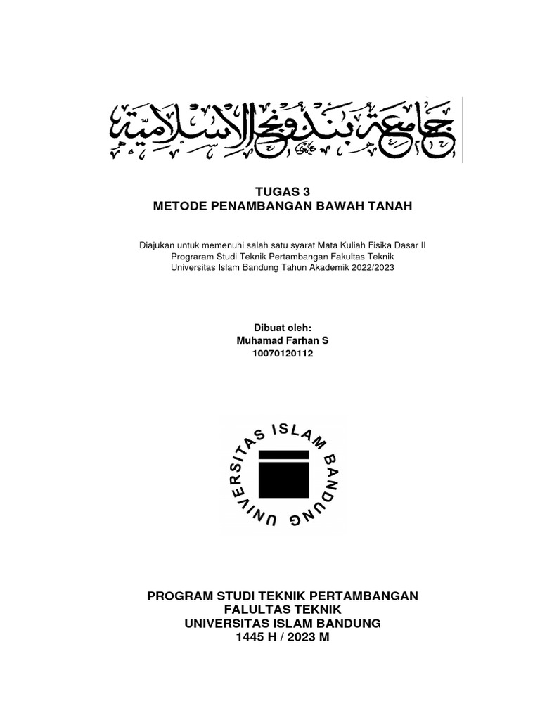 Metode Tambang Bawah Tanah | PDF