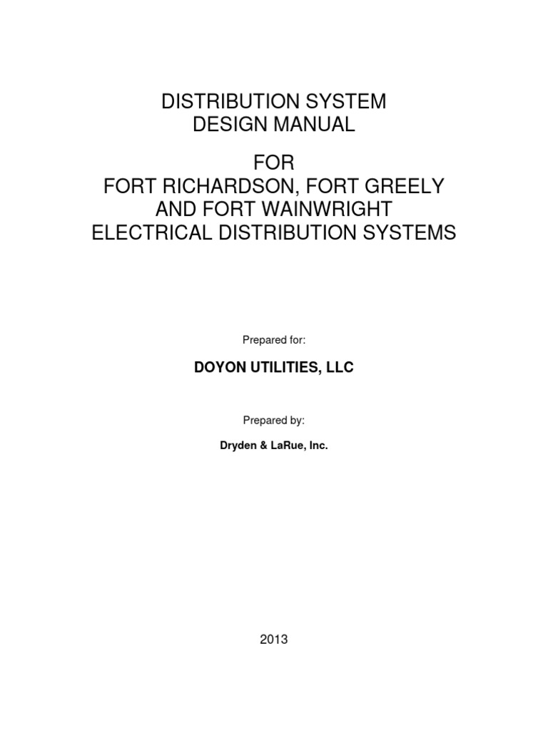 DU Electrical Distribution System Design Manual PDF