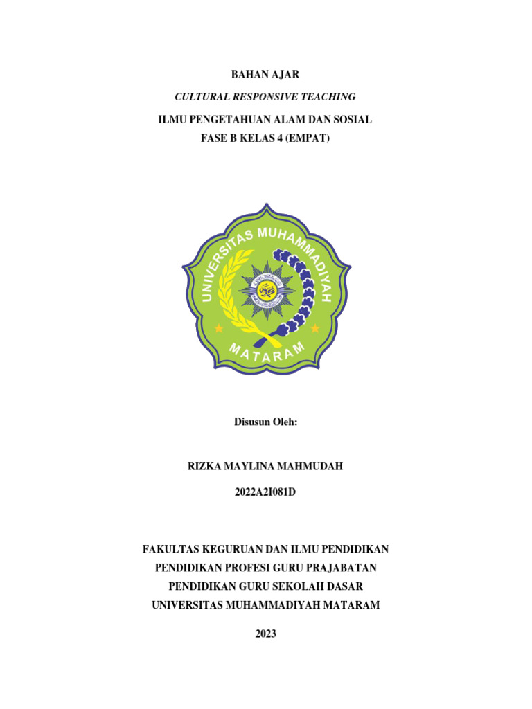 Bahan Ajar CRT Ipas Kelas 4 | PDF