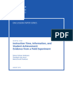 Instruction Time, Information, and Student Achievement: Evidence From A Field Experiment