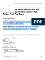 Shelly Cashman Series Microsoft Office 365 and Access 2016 Introductory 1st Edition Pratt Test Bank 1