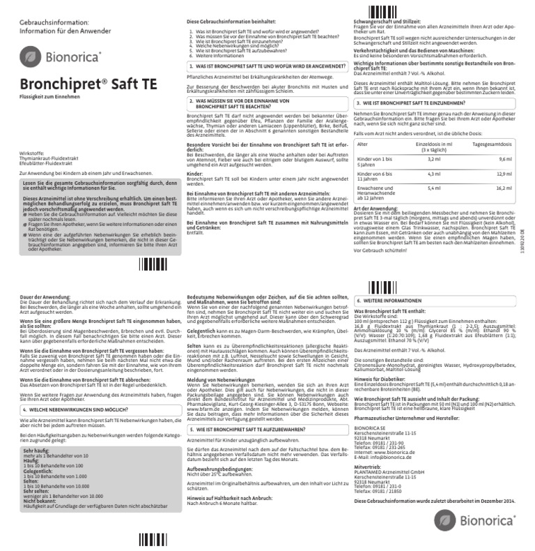 Bronchipret saft beipackzettel pdf