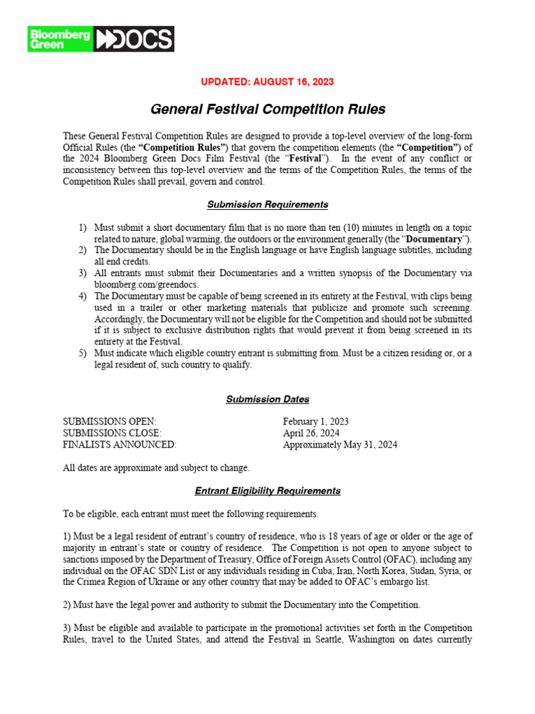 64de3d17c9ea7bf6a3e9f260 Bloomberg Green Festival 2023 Rules PDF