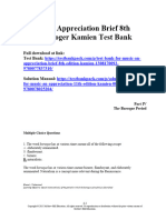 Music An Appreciation Brief 8th Edition Roger Kamien Test Bank 1