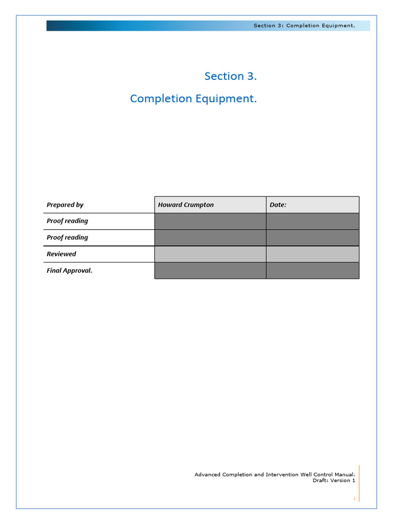 Completion Equipment Overview Guide | PDF